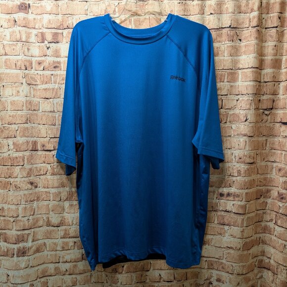 Reebok Blue Front/Black Back Breathable Short Sleeve Shirt Size 2XL - Picture 1 of 8